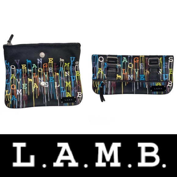 L.A.M.B. Paint Drip Clutch - Picture 1 of 8